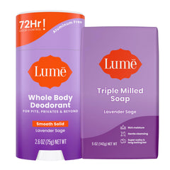 Lume déodorant corps solide, texture lisse et facile à appliquer.