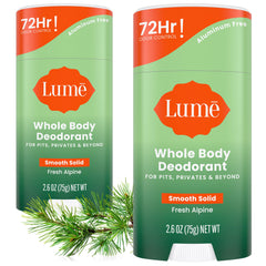 Lume Déodorant Solide Parfum Frais-Alpin, bâton facile à appliquer et efficace.