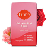 Savon Lume barre triple mill hydratation riche et texture dense.