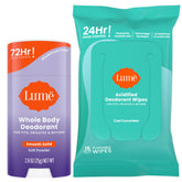 Lume Whole Body Deodorant soft-powder stick glides on for all-day odor control.