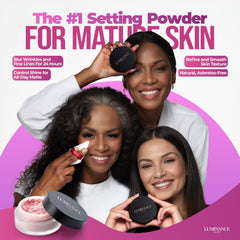 Poudre matte Luminance Milano floutant les pores et lissant la peau