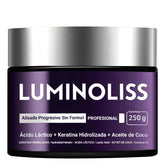 LuminoLiss Alisado : bouteille mise en avant, soin nourrissant pour cheveux lisses et brillants.