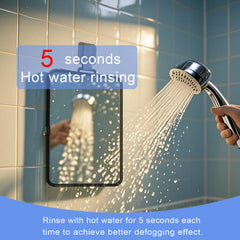 Miroir de douche LUNCHIS 9x7 pouces idéal pour maquillage et soins.