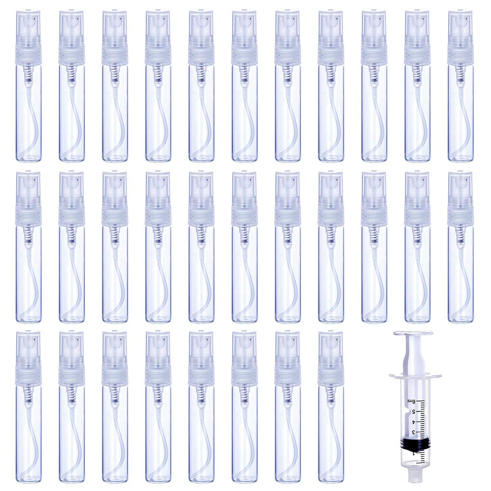 Luojery bouteilles parfum 5ml en verre transparent, parfaites pour tester des fragrances en voyage.