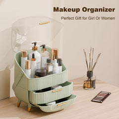 Lurcns Étagère maquillage vert clair, accès rapide à vos essentiels beauté.