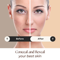 Lure Minerals swatches in medium shade demonstrate blendable, natural finish.