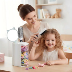 Luscinia Porte-brosse et maquillage – rangement 2-en-1 accessible et compact.