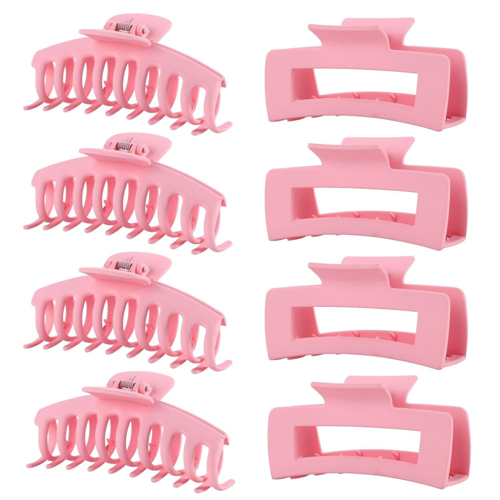 LuSeren pince-cheveux rose jumbo, tenue fiable pour cheveux épais.