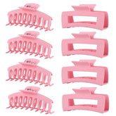 LuSeren pince-cheveux rose jumbo, tenue fiable pour cheveux épais.