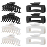 Pinces LuSeren blanches et noires, 4-3 pouces, tenue fiable des cheveux.
