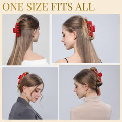 Pinces LuSeren rouges taille 4,33 x 1,85 pouces pour tous les cheveux.