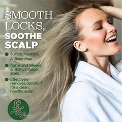 Flacon d’après-shampooing Luseta arbre à thé et menthe, démêle en douceur.