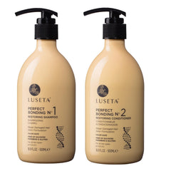 Luseta Bonding Shampoo romarin : bouteille en vedette, brillance et douceur.