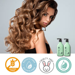 Cheveux brillants après lavage grâce au Shampoing Luseta Tea Tree Menthe.