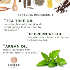 Cuir chevelu apaisé avec le shampoing Luseta Tea Tree Menthe.