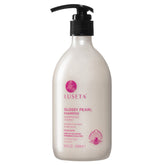 Luseta Glossy Pearl Shampoo: bouteille affichant la brillance pour cheveux ternes
