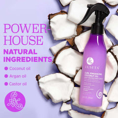 Luseta huile coco argan nourrit les cheveux et leur donne douceur.