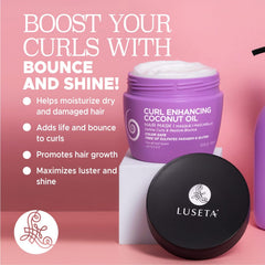 L LUSETA Masque Cheveux Boucles – ingrédients rose et coco nourrissants