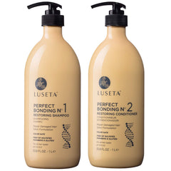 Shampooing Luseta Perfect Bonding, bouteille élégante, soin doux pour tous les types de cheveux.