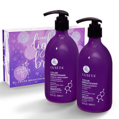Luseta shampooing et après-shampooing violets visibles neutralisant les tons chauds.