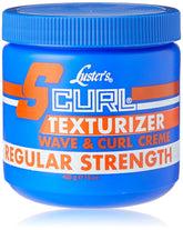 Luster S Curl Texturizer Crème — bouteille avec ondes et boucles définies.