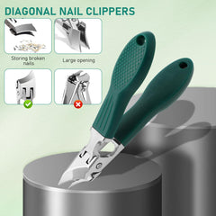 Luvandier lame courbée pour une coupe sûre des ongles inclinés.
