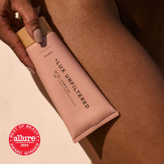 Lux Unfiltered N°32, texture crème hydratante pour bronzer uniforme.