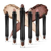 LUXAZA 6PCS Ombres crème neutres, palette prête pour un look quotidien durable.