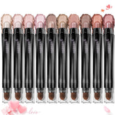 Luxaza crayon ombre paupiere champagne metallique, regard lumineux et longue tenue.