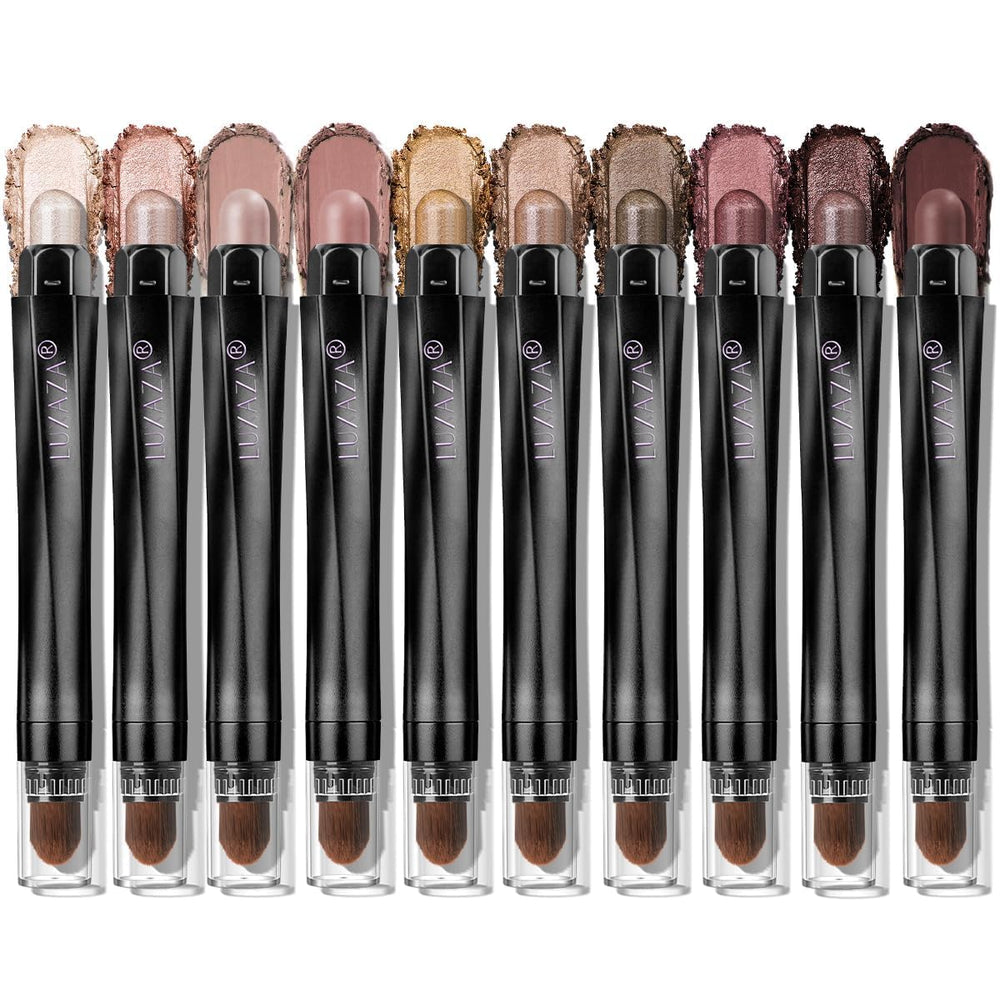 LUXAZA PRO crayon ombre brun 10 pièces pour un regard défini et longue tenue