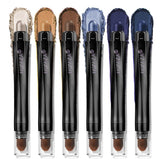 Fard à paupières stick bleu foncé de LUXAZA PRO, application douce et précise.
