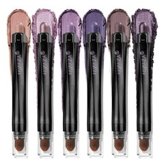 Stylo ombre violet métallique LUXAZA PRO en action, tenue longue durée potentielle