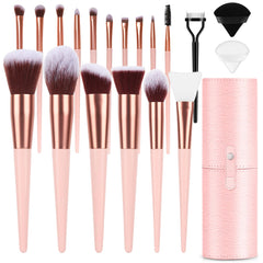 Kit de pinceaux LuxBru, ensemble complet pour un maquillage polyvalent et professionnel.