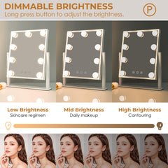Luxevue miroir eclairage 3 couleurs adapte les tons