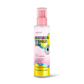 Luxfume detangler spray bottle shown for easy detangling and reduced breakage