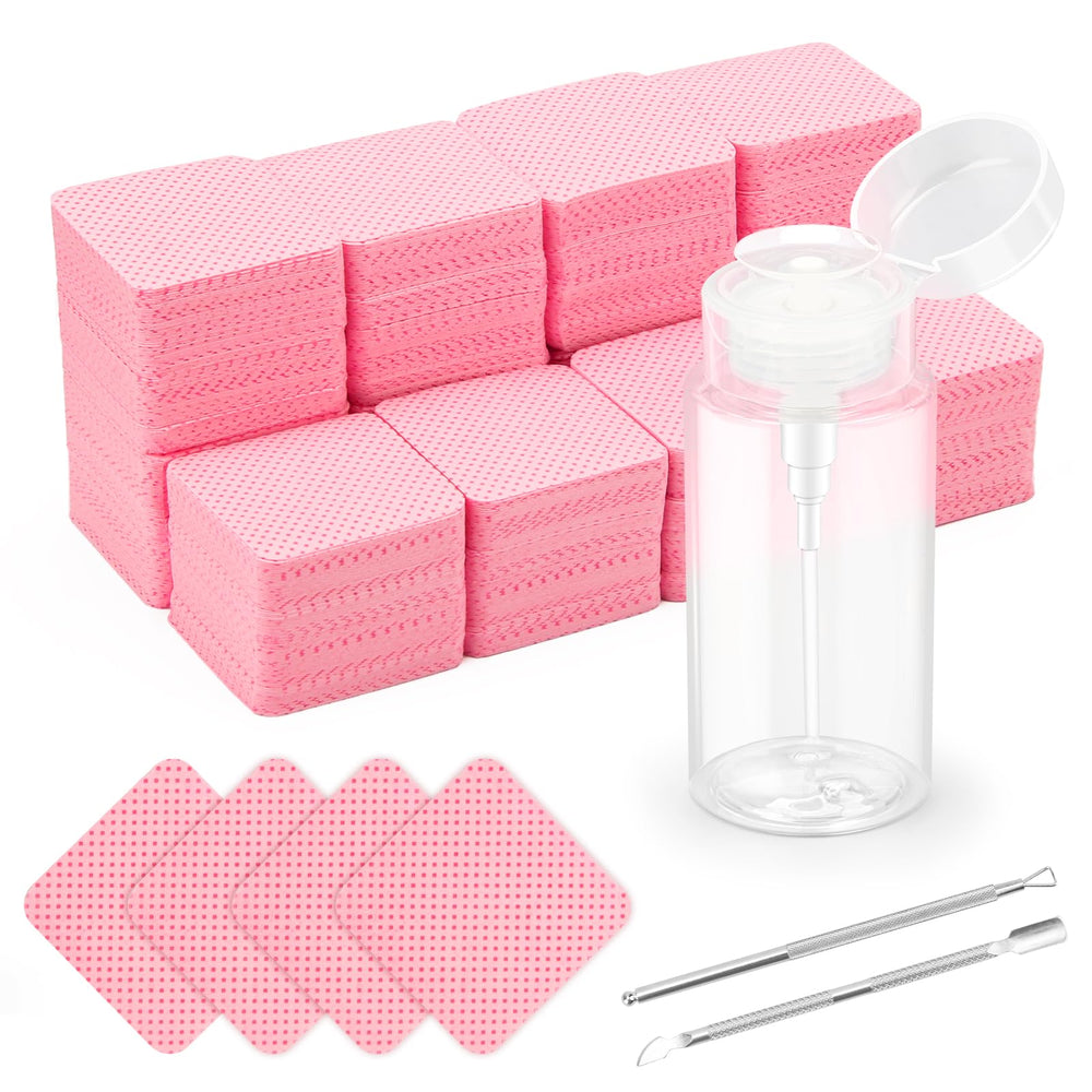 Luxiv tissus-démaquillants-sans-peluches rose, enlève vernis en douceur.