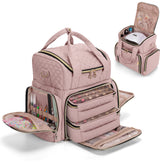 LUXJA Organisateur Vernis 48 bouteilles et lampe pour rangement élégant.