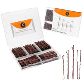 Luxurecourt pinces brun 300-pack, rangement pratique pour cheveux.