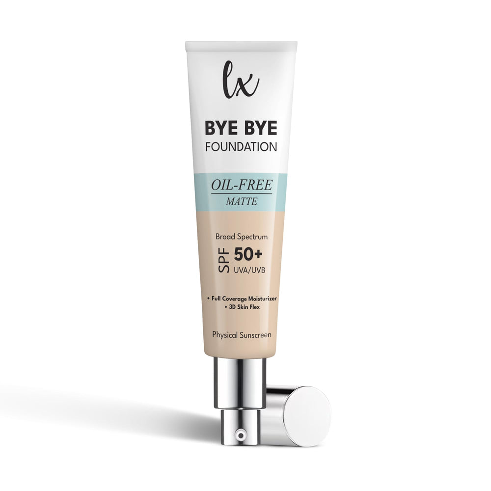 LX Blend Bye Bye Foundation – pompe pratique pour une application rapide et précise.