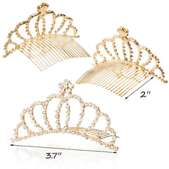 Lyellfe diadème cristal et perles, accessoire chic pour bal ou fêtes.