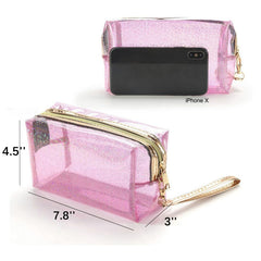 Lyellfe sacs cosmétiques PVC paillettes irisées, style tendance et rangement transparent.