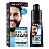 lymznus barbe teinture bouteille couvre rapidement les gris pour un look renouvelé.