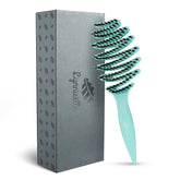 Brosse Lynnieëlle pour cheveux bois et nylon, démêlage en douceur.