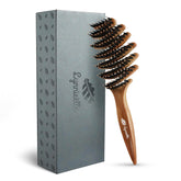 Brosse Lynnieëlle avec poils sanglier démêle en douceur les cheveux fins