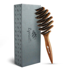 Brosse Lynnieëlle avec poils sanglier démêle en douceur les cheveux fins