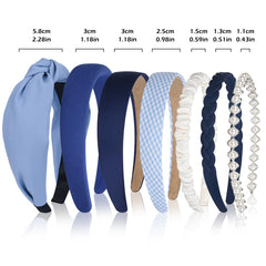LYroo bandes-cheveux bleu fines, discrètes et adaptées à tous les looks.
