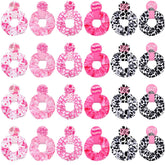 Lyrow serre-cheveux imprimé vache rose, lot de 24, maintien confortable pour coiffures quotidiennes.