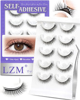 Cils auto-adhésifs LZM de 7–10 mm pour un regard naturel.