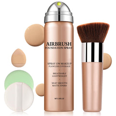 LZXLUKGIR fond de teint aérographe avec poudre fine pour une couverture naturelle.