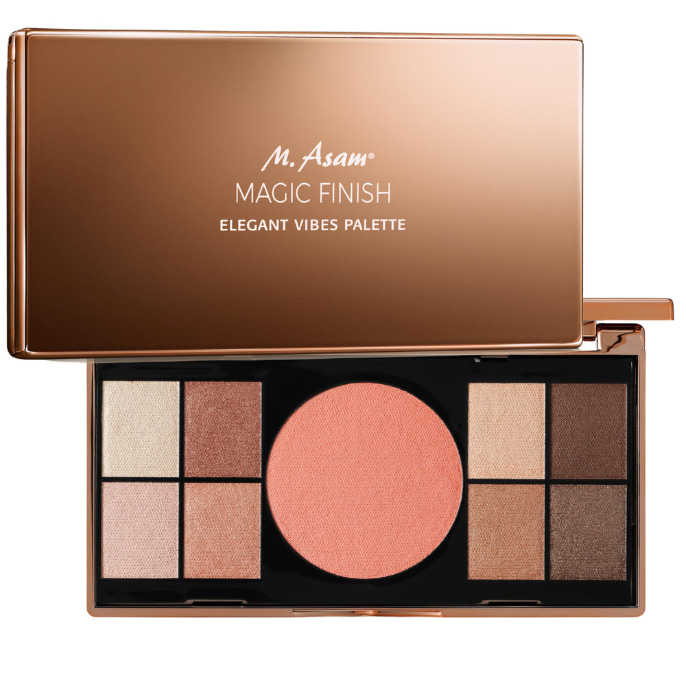 Palette M. Asam Magic Finish avec 8 ombres yeux, fini harmonieux et tenue durable.